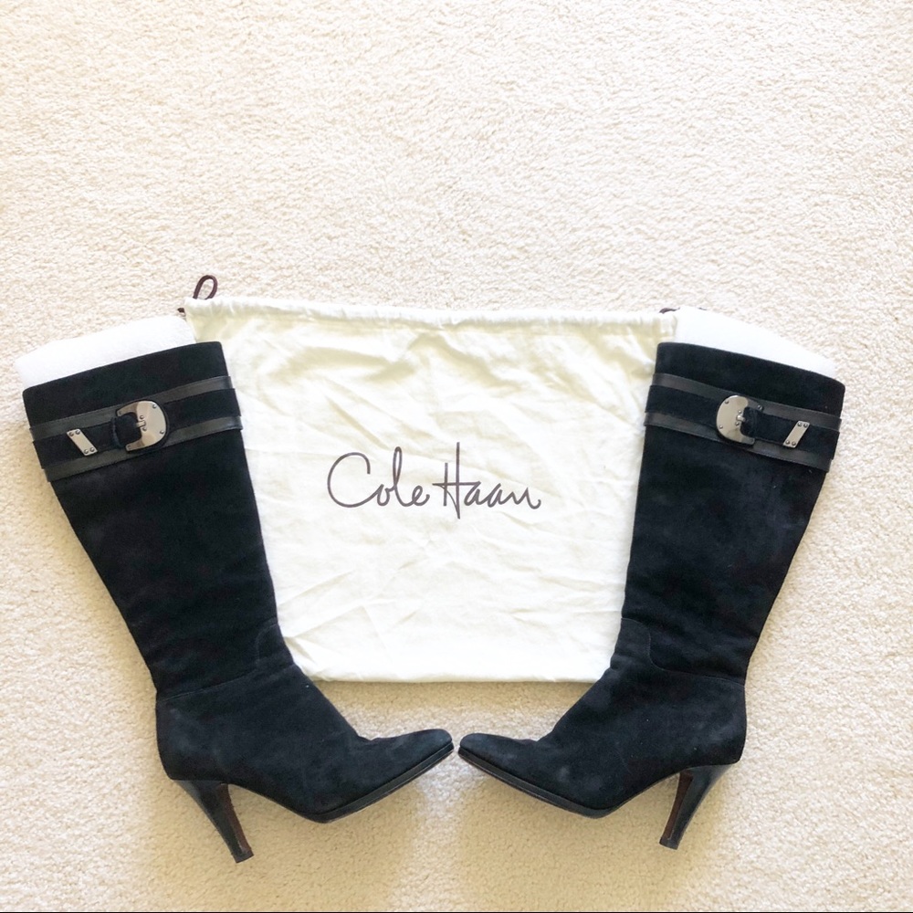 Cole Haan & Nike Suede Heeled Boots